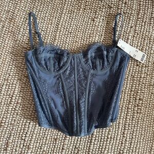 Urban Outfitters Blue Lace Tank Top